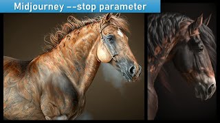How to use --stop parameter in Midjourney [Midjourney Prompt Engineering Course]
