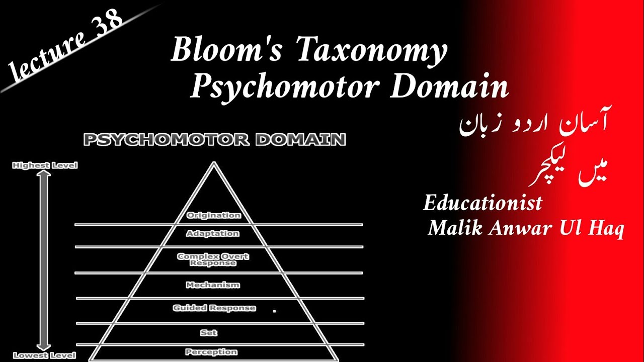 Bloom's Taxonomy Psychomotor Domain in Urdu YouTube