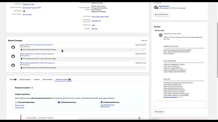 PagerDuty AIOps Triage and RCA Demo