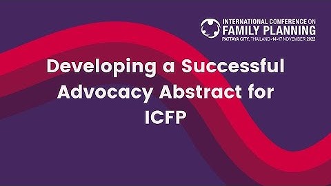 (EN) ICFP Scientific Abstract Writing Tutorial - Advocacy