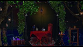 Fortune Teller Mysterious Tent in the Forest Ambience  Soft Mystical Sounds, Wind, Owl & Crickets