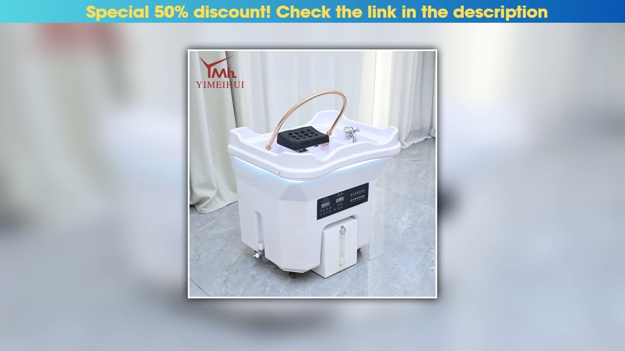 New Arrival Portable Acrylic Shampoo Bowl Spa Fumigation Hair Wash Basin with Waterfall Head Circul