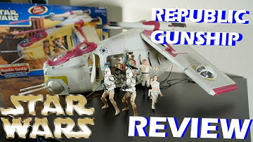 STAR WARS Republic Gunship Toy REVIEW - Attack of the Clones (2002)
