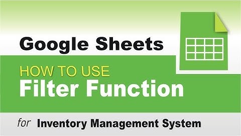 How to use Filter Function in Google Sheet | Inventory Management Sheet using google sheet