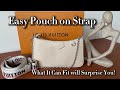 Louis vuitton easy pouch on strap in epi leather  close ups  what fits