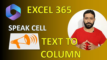 text to column | Speak Cell | excel 365 full course | Urdu | Hindi | #office365 #excel #trending