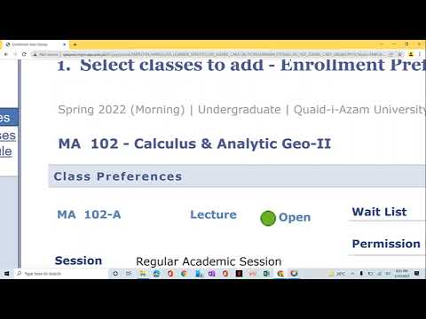 How to Register courses in QAU CMS||Quaid I Azam University Islamabad