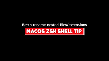 Batch rename nested files names or file extensions on macOS with ZSH and ZMV
