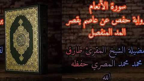 سورة الأنعام برواية حفص عن عاصم بقصر المد المنفصل للشيخ طارق محمد محمد