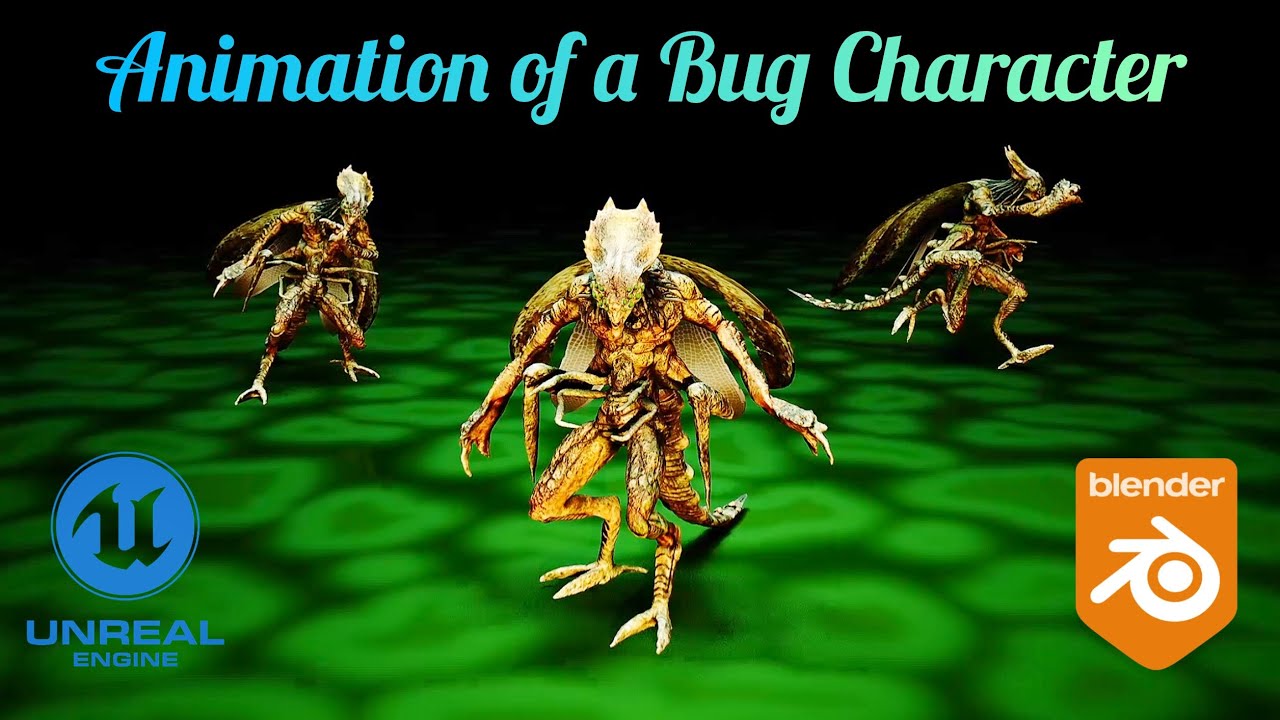 Bug Multi Character 3D Animation of a Bug Character #unreal #3danimation #viral # ...