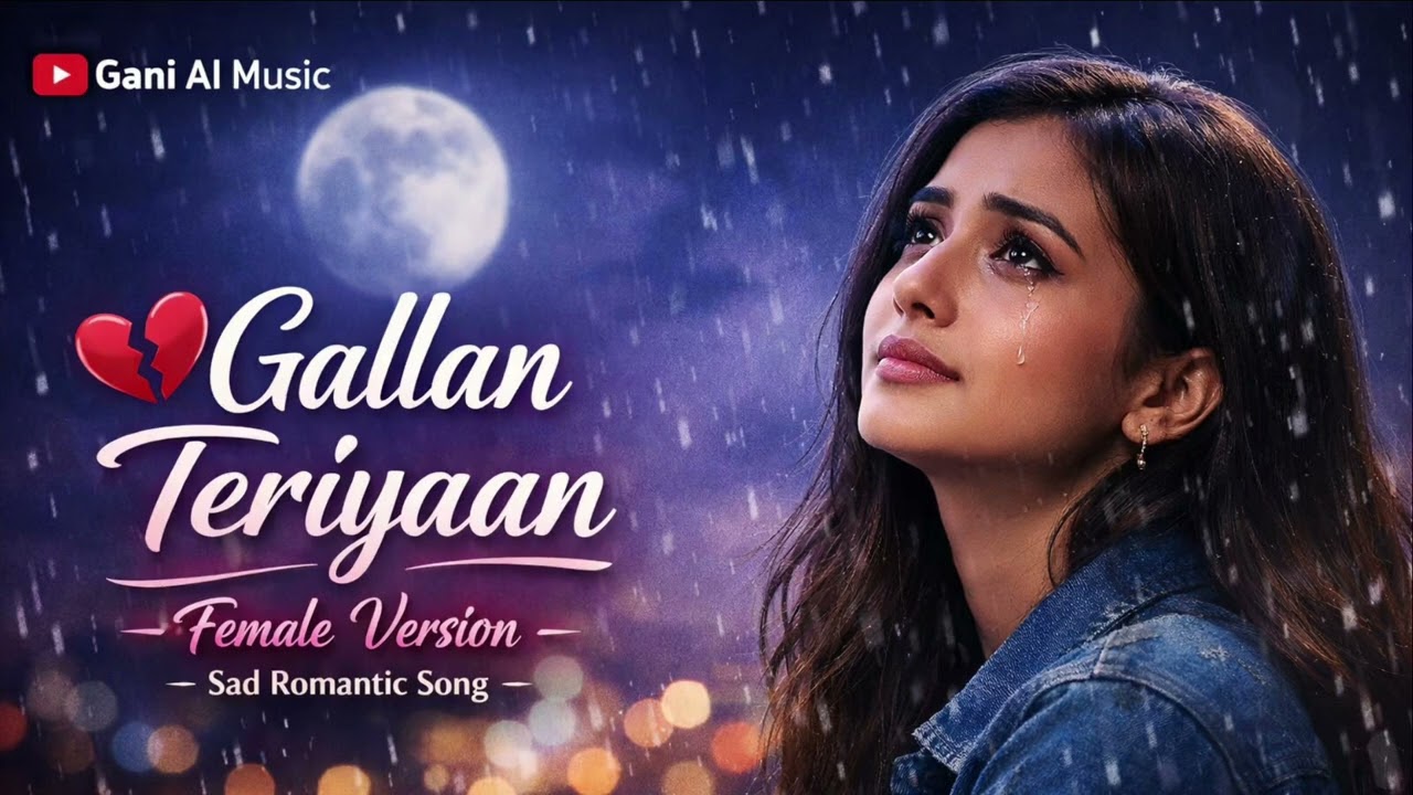 Gallan Teriyaan (Female Version) 💔 | Sad Romantic Song | Punjabi Latest  Song| Gani AI Music