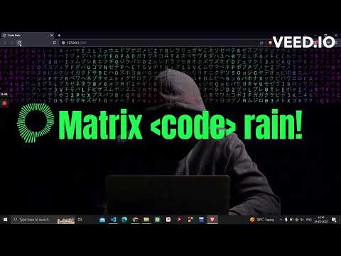 Responsive MATRIX CODE RAIN Website using HTML5  and JAVASCRIPT || Web Designing