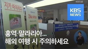 ‘홍역·말라리아’…휴가철 해외 감염병 유입 주의 / KBS뉴스(News)