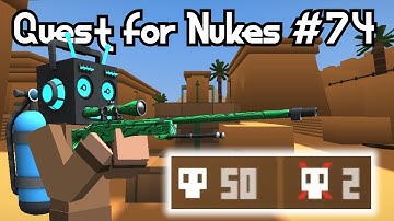 Krunker.io - Quest for Nukes #74! Vibing with 50 Kills on Oasis with a Sniper (Sniper Gameplay)