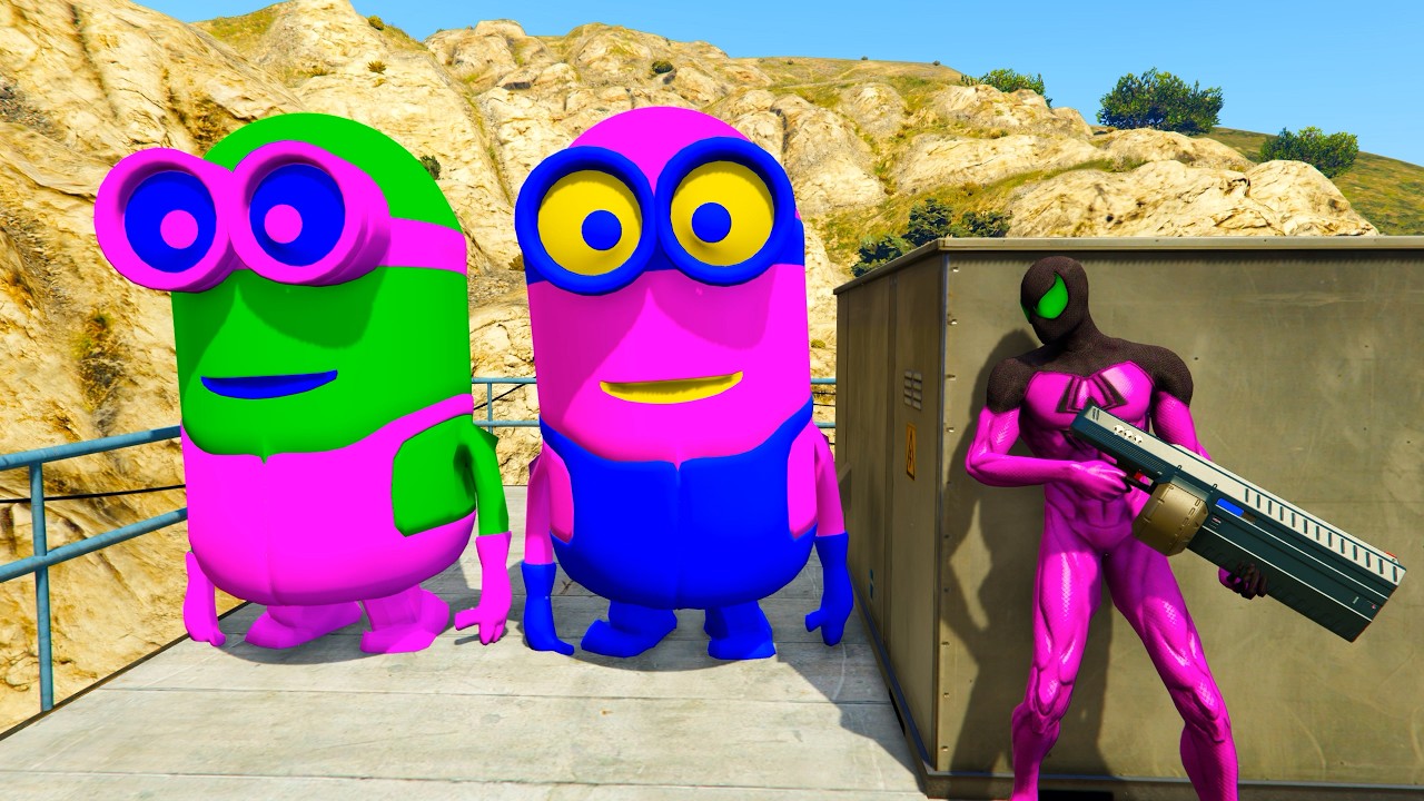 GTA 5 Funny Ragdoll Spiderman vs Blue Minion Epic Episode #31