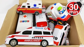 救急車ミニカーが坂道走る☆サイレン鳴らして緊急走行テスト｜Ambulance mini car runs on a slope! Emergency driving test with sound.