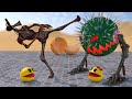 Pacman &amp; Siren Head vs Biped Fighting Robot Pacman