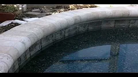 Travertine Remodel Coping Installation