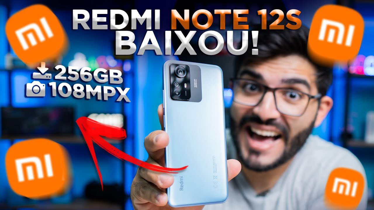 BAIXOU! Redmi Note 12s 256GB é o Xiaomi mais BARATO com MUITA MEMÓRIA e Câmera de 108mpx pra você!