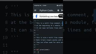 create a program that use type() function ex.  x = 5 y = "John" print(type(x)) print(type(y))