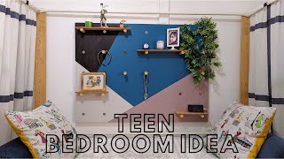 DIY Plywood Pegboard Wall / Teen Bedroom Ideas