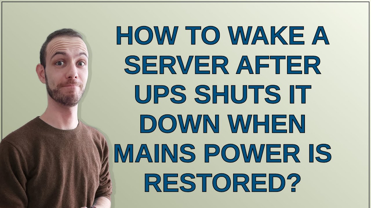 How to wake a server after UPS Shuts it down when Mains power is ...