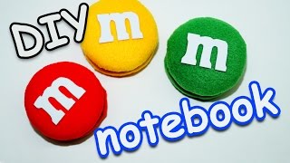 DIY M&M’s MINI NOTEBOOKS / DIY Back to school / How to make notebook easy miniature / Julia DIY