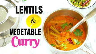 Lentils and vegetable curry | A South Indian country side curry with lots of coconut n whole spices