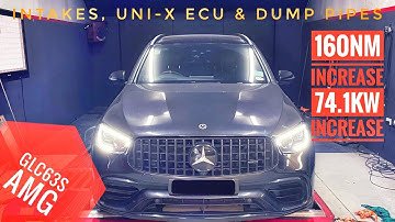 We Fit a Uni-X ECU, our custom dump pipes and a set of intakes to the GLC63s then we dyno tune it.