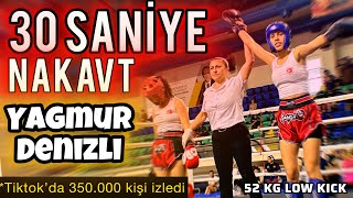 Beklenen Vi̇deo Geldi̇ - 30 Saniyede Nakavt - Yağmur Denizli 52 Kg Low Kick