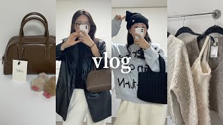 VLOGㅣ일주일 데일리룩 브이로그ㅣ직장인 출근룩ㅣ낫띵리튼 골프백 미니 마호가니ㅣ올리브영 추천템ㅣ아빠랑 가을 데이트?