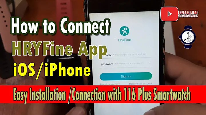 How to Connect HRYFine app to 116 Plus Smartwatch in iOS/iPhone