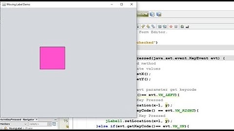 Moving JLabel With Arrow Keys -  NetBeans