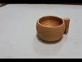 【DIY】持ち手まで削り出した木のマグカップ（ククサ）【Woodturning】