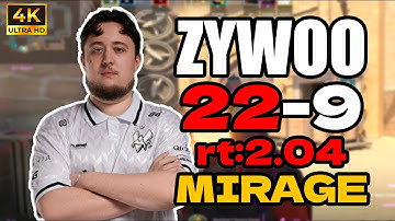 ZywOo (22-9) rt:2.04 S 5-STACK l EU FACEIT RANKED l (mirage) | #cs2 #pov