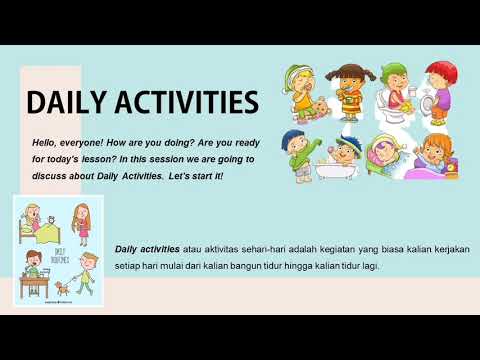 Materi Daily Activities Bahasa Inggris Kelas 5 Sd Youtube