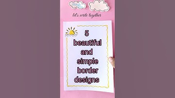 5 easy border designs PROJECT WORK DESIGNS/ SIDE BORDER DESIGN /BORDER DESIGNS #shehnilakhan