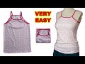 ÇOK KOLAY ASKILI BAYAN ATLET DİKİMİ / İç Giyime Para Harcama Kendin Dik! / DIY İç Çamaşırı