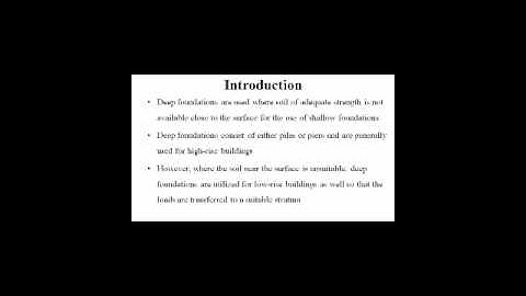 Deep Foundations - Civil Engineering