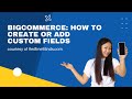 How to edit or add Custom Fields on Products for BigCommerce