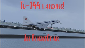 FlightGear Tu-144 Landing UUDD! (Moscow Domodedovo)  Ultra Settings 60FPS