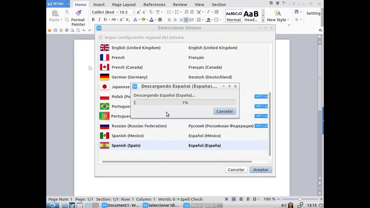 How to change language in WPS kingsoft Office | Cómo cambiar el idioma en WPS  Office - YouTube