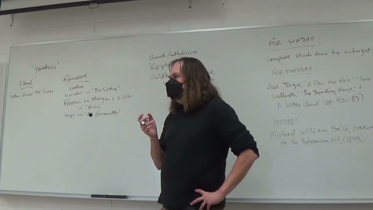 Modern British Literature Spring 2022   James Joyce, Dubliners, 'The Sisters,' 'An Encounter,' 'Arab