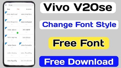 Vivo V20se Change Font Style || How To Download Free Font On Vivo V20se || Vivo V20se Free Font