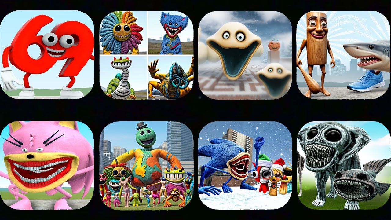 Nextbots Mod Update 10.0.6 NEW HUNGRY WORM'S ROBLOX,ZOONOMALY AND POPPY BRAINROT in Sandbox in Space