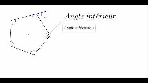 Angle intérieur dans un polygone régulier