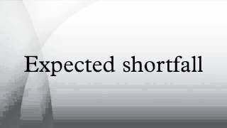 Expected shortfall