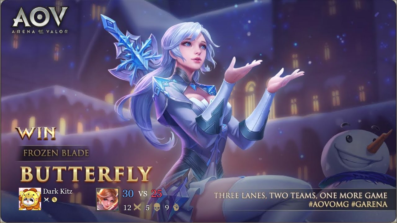 Garena AOV Arena Of Valor Butterfly Frozen Blade gameplay YouTube