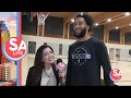 On the court with Julian Champagnie after one of his biggest games of the year