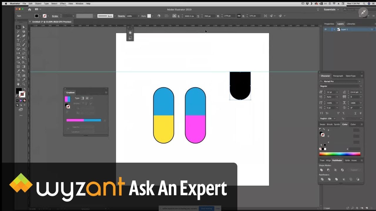 Filling Half A Shape In Illustrator Wyzant Ask An Expert